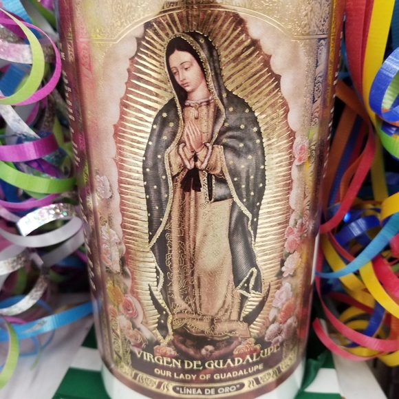 Brilux Virgen de Guadalupe Religious Candle – White Wax - Picture 4 of 6